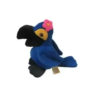 Arara Azul com Flor Personalizada