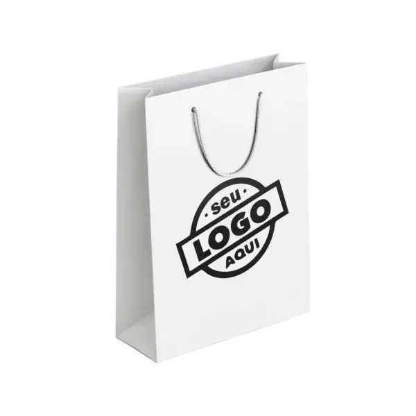 Sacolas Brancas de Papel Kraft Personalizada