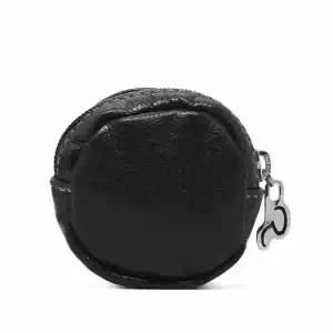 Bolsinha de Couro Zíper Porta Níquel