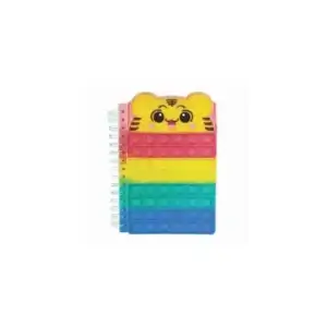 Caderno Pop It Fidgets Anti-Stress Fofo Tigre Art Hobby