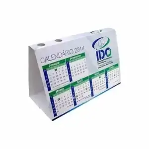 Calendário de Mesa Porta Caneta Personalizado