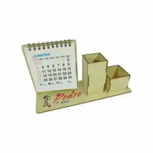 Calendário e Porta Canetas MDF Personalizado