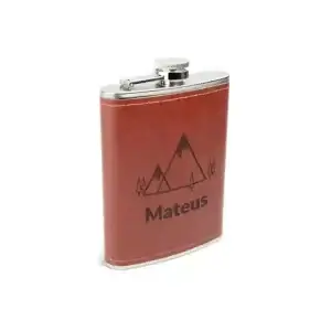Cantil Garrafa de Bolso 200ml em Inox