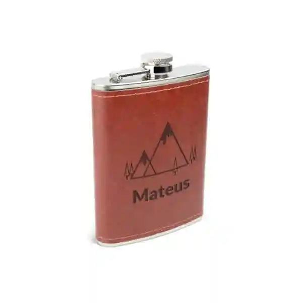 Cantil Garrafa de Bolso 200ml em Inox