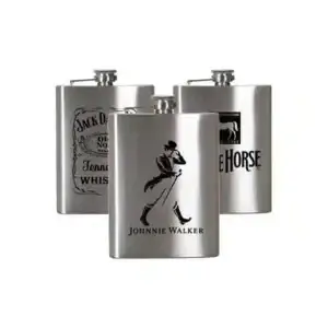 Cantil de Bolso Porta Bebida Inox 210ml