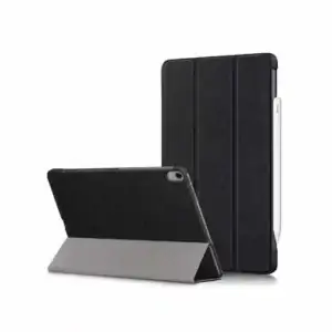 Capa em Couro Sintético Preto para Ipad