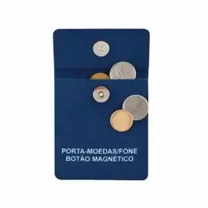 Carteira Porta Níquel Azul Personalizado