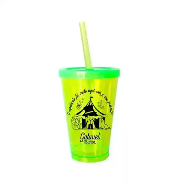 Copos com Tampa e Canudo Personalizados