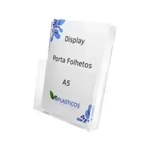 Display Porta Folhetos de Mesa Acrílico