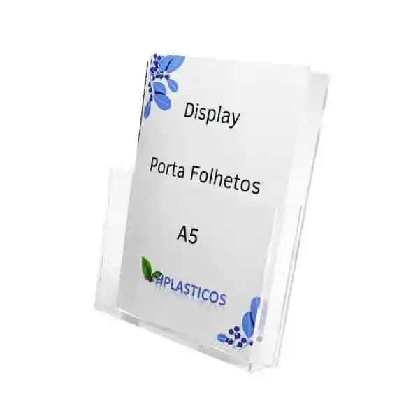 Display Porta Folhetos de Mesa Acrílico