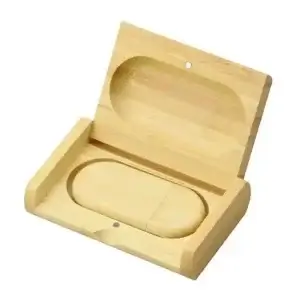 Kit Pen Drive Bambu Estojo