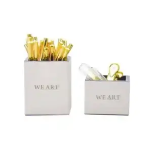 Kit Porta Lápis e Clips em Couro Personalizado