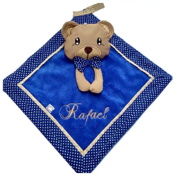 Naninha de pelúcia bordada “Ursinho” Personalizada