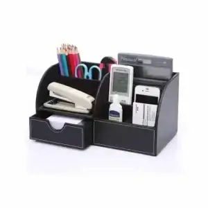 Organizador de Mesa Caixa de Couro Personalizado