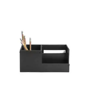 Organizador de Mesa Em Couro Porta Clips e Lápis Personalizado