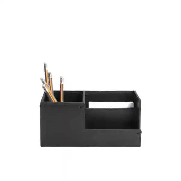 Organizador de Mesa Em Couro Porta Clips e Lápis Personalizado