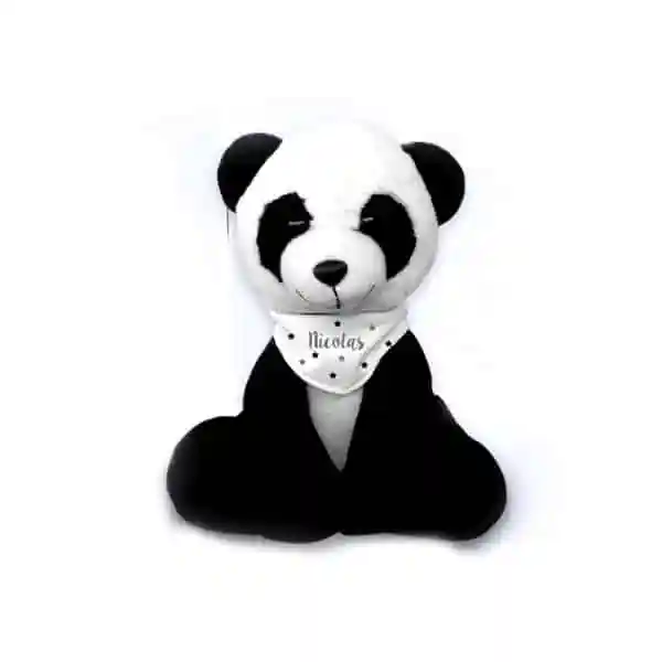Panda De Pelúcia Bandana Personalizada