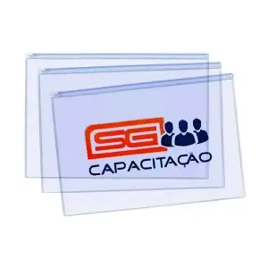 Pasta Zip Zap Transparente Personalizada