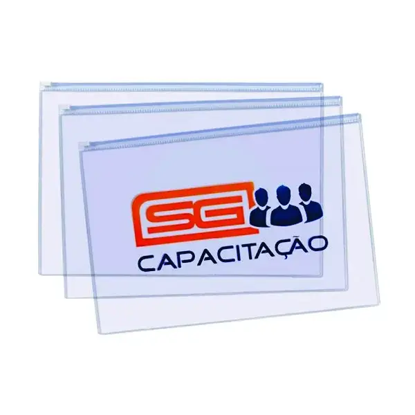 Pasta Zip Zap Transparente Personalizada