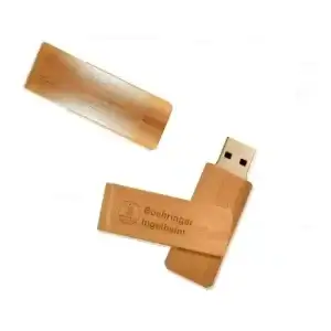 Pen Drive Bambu Giratório