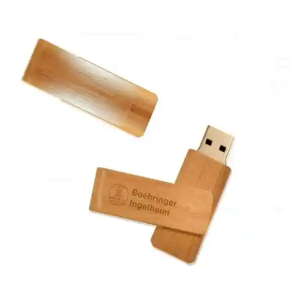 Pen Drive Bambu Giratório