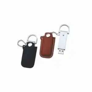 Pen Drive com Gravação e Capa de Couro Personalizado