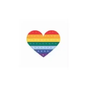 Pop It Fidget Anti Stress Coração Arco Iris Personalizado