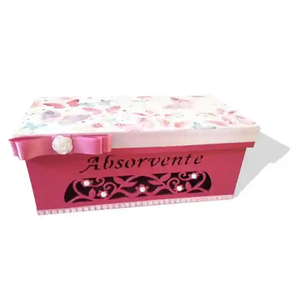 Porta Absorvente Rosa Borboleta