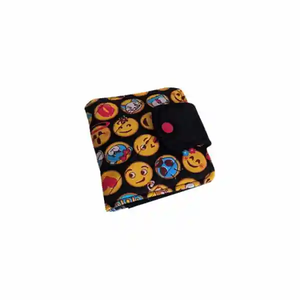 Porta Absorventes Emojis Fundo Preto
