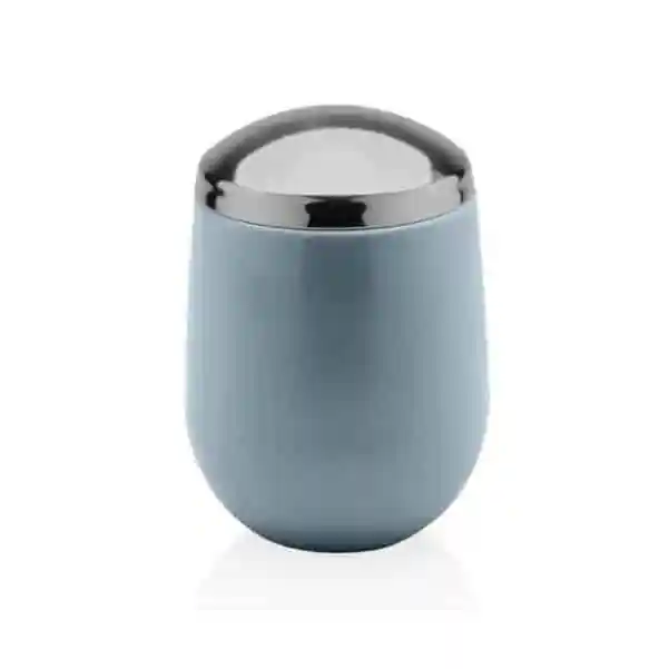 Porta Algodão Cotonete New Belly Cromo – Azul Glacial