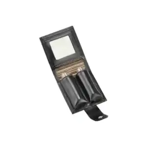 Porta-Batom Duplo Lip em Couro Legitimo