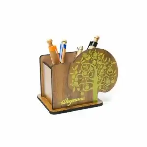 Porta Caneta de Madeira Personalizado