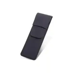 Porta Canetas de Couro para 1 Caneta Preta