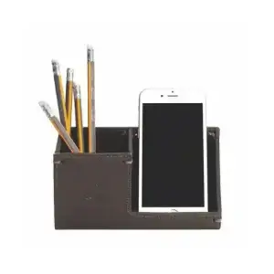 Porta Celular de Mesa em Couro Personalizado Preço