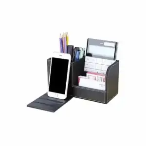 Porta Celular de Mesa em Couro para Escritório