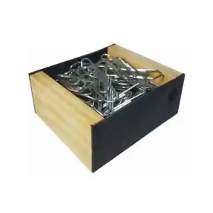 Porta Clips Preto em Couro Legítimo