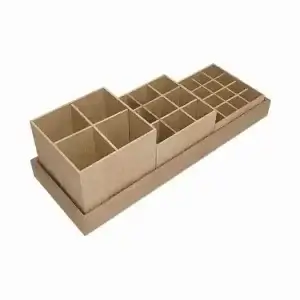 Porta Cosméticos Trio de Potes em MDF