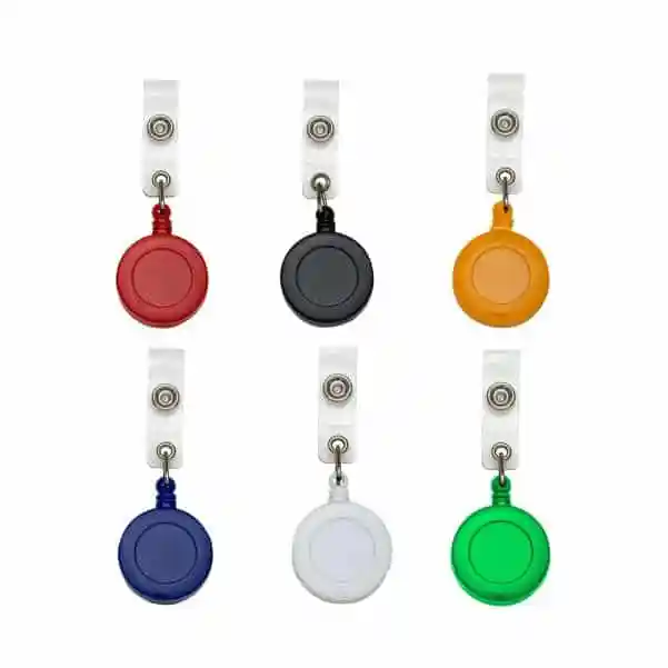 Porta Crachá Retrátil Roller Clip Personalizado