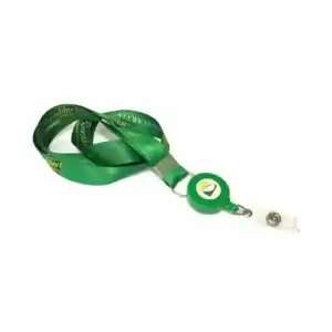 Porta Crachá Retrátil com Cordão Personalizado