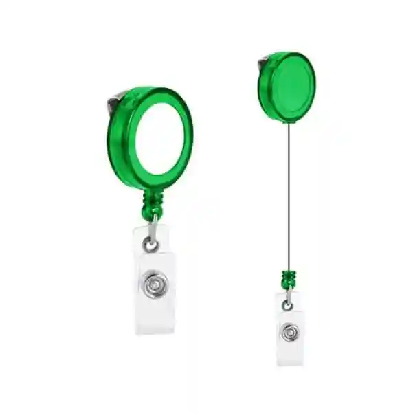 Porta Crachá Retrátil para Sublimação – Verde