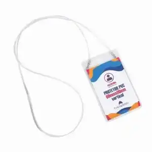 Porta Crachá com Cordão Personalizado