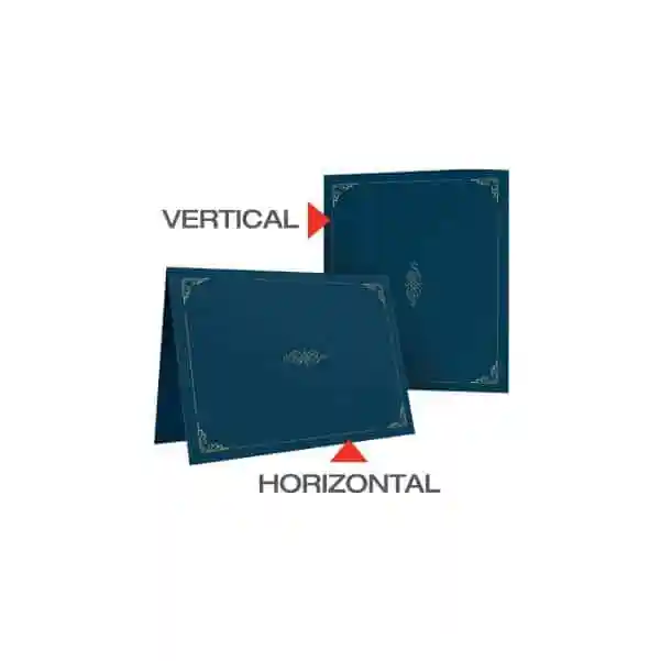 Porta Diploma Modelo Capa Dura Búfalo Azul Marinho