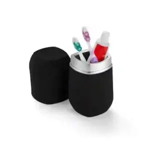 Porta Escova de Dente e Creme Dental Preto