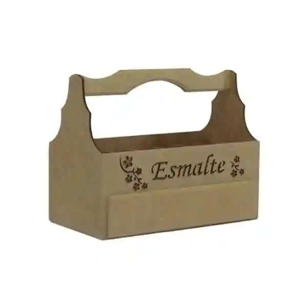 Porta Esmaltes com Gaveta Flores Pequeno