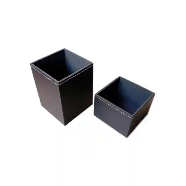 Porta Lápis e Caneta MDF Revestido em Couro