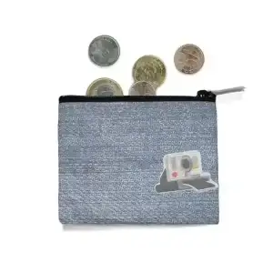 Porta Níquel de Jeans Cinza Personalizado