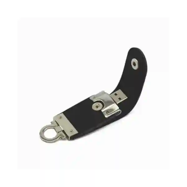 Porta-Pen Drive Couro Fechamento por Botão de Pressão