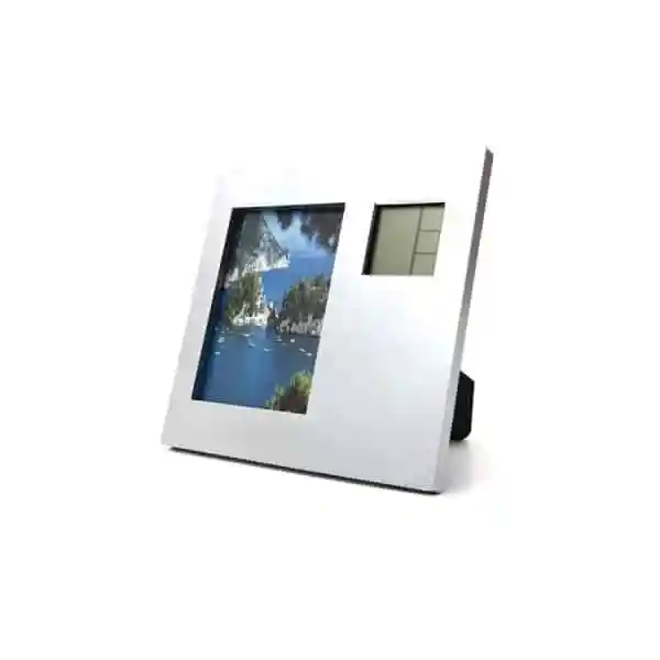 Porta Retrato de Plástico Com Relógio Personalizado