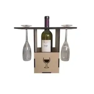 Porta Vinho com Duas Taças