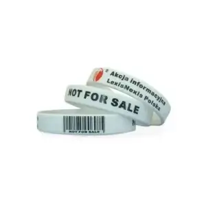 Pulseira de Silicone com Código de Barras e Personalizada